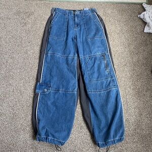 True Religion Blue Denim Pants with Gray Lining